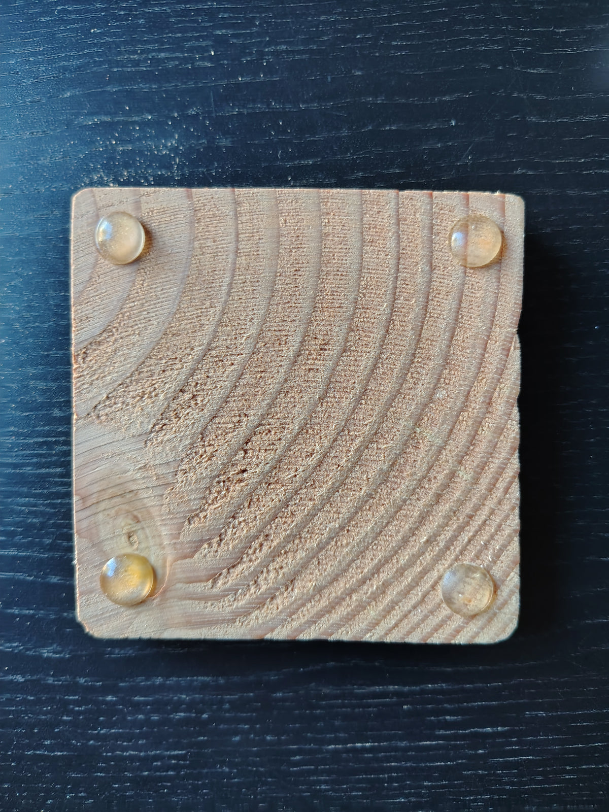 Bottle opener wood coaster